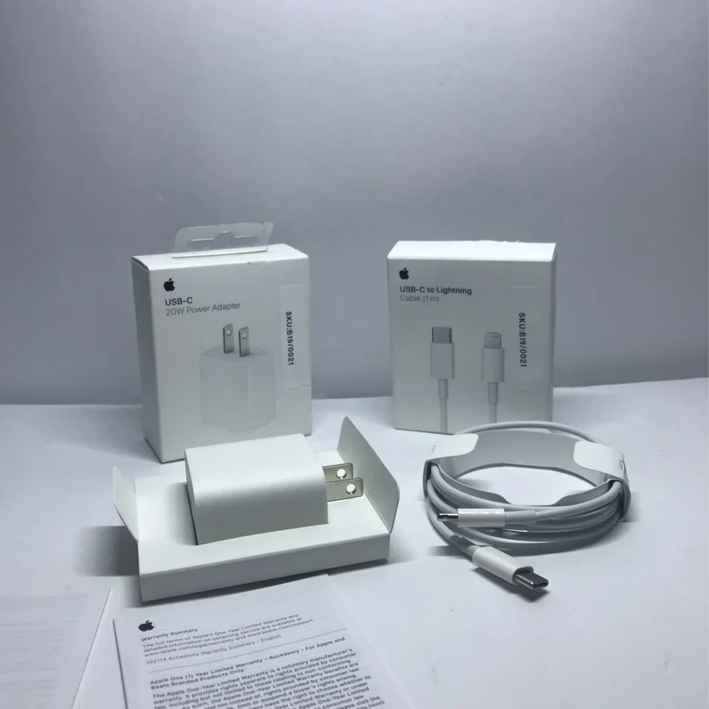 Original Apple USB-C 20W Power Adapter + USB-C Lightning Cable (1m)